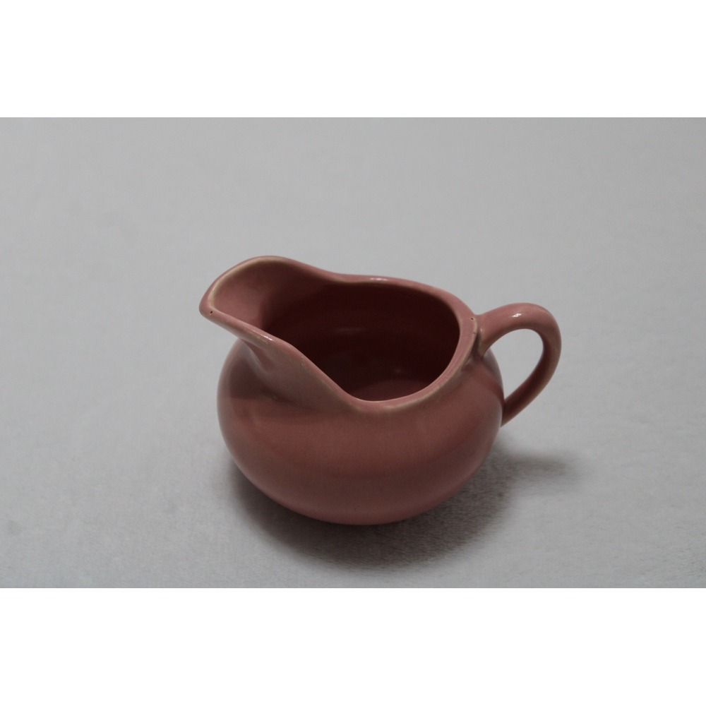 Vintage Bauer USA Pottery Creamer Dusty Rose Pink Glazed Ceramic Small Pitcher